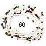 Gaby Cotton String Waist Chain Tie on 45 Inch Belly Chian Waist Beads for Women Body Jewelry