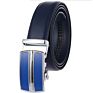 Gina Free Logo Men's Real Leather Ratchet Dress Belt with Automatic Buckle