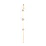 Gold Plated Copper Zircon Pearl Needle Leaves Hook Earjewelry Lightning Cuff Earrings Ear Wrap Crawlers