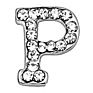 Initial Pave Clear Gem Dangling Alphabet Letter Surgical Steel 14G Navel Belly Button Ringsbody Piercing Jewelry