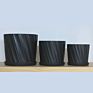 Ins Matte Glazed Ceramic Planter Pot with Saucer Modern round Decor Indoor Planter with Drainage Hole for Plants