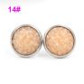 Jewelry Shining Glitter Girls Earings 12Mm Stainless Steel Women Star Color Bling Crystal Druzy Stud Earrings