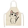 Latest Promotion Price Design Reusable Cute Cartoon Cat Print Kitchen Non-Waterproof Apron