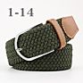 Leisure 25 Solid Color Pin Buckle Elastic Stretch Braided Waist Belts