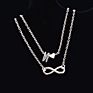 Love 26 Letter Alloy Anklets Multilayer 2Pcs/Set Ornaments Personality Heart Chain Infinity Anklet