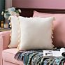 Luxury Boho Throw Pillow Covers 18 X 18 Tassel Macrame Cushion Cover Handmade Home Decor