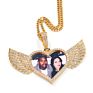 Memory Photo Frame Medallions Necklace&Pendant in Silver with Tennis Chain Hip Hop Jewelry Personalized Cubic Zircon Gift