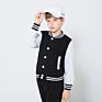 Men Unisex Button down College Letterman Bomber Jackets Baseball Varsity Jacket