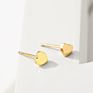 Minimalist Ear Silver Gold Color 4Mm Square round Triangle Cross Heart Shape Stainless Steel Stud Earrings