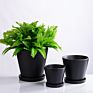 Modern 3 Set Planter Stand Plant Pots round Flower Plant Ceramic Tray for Indoor Outdoor Potted Home Decor Flower Stand