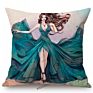 Modern Girl Elegant Lady Pretty Elite Woman Luxury Lifestyle Aesthetics Cotton Linen Sofa Pillow Case Cushion Cover Case
