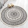 Nordic Ethnic Style Cotton Linen round Floor Mat for Living Room Bedroom Anti-Slip Doormat Tassels Boho Carpet