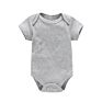 Organic Cotton White Baby Romper Unisex Solid Color Long Sleeve Plain Blank Design Baby Bodysuit