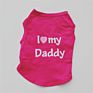 Pet Dog Vest Cute Pet Clothes with I Love My Mommy Daddy Printed Puppy Funny Pet Apparel for Dogs and Cats