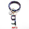 Pu Leather O Bracelet Bangle Key Chain Tassel Acrylic Door Opener Contactless Pendant Wristlet Leopard Print Tassels Key Ring