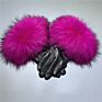 Real Fox Fur Gloves Women / Genuine Sheepskin Motorcycle Women Leather Gloves /Warm Leather Real Fur Gloves