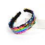 Shenglan Design Two-Sided Sequins Headband Women Kid Flip Sequin Headband Shiny Bing Non Slip Hair Headband Hair Accessories