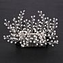 Silver Pearl Crystal Wedding Hair Combs Hair Accessories Bride Bridesmaid Jewelry for Women