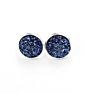 Silver Plating Stud Resin Druzy Drusy Earrings 12Mm Resin Cabochon Earrings for Women Jewelry Gift