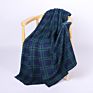 Size Luxury Printed Two Sides Plaid Plain Polyester Fleece Throw Blanket