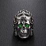 Stock Rts Men's Carbide Hip Hop Skull Ring Skull Punk Gothic Jewelry Engagement Wedding Party Ring for Men
