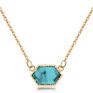 Turquoise Diamond Pendant Necklace Simple Clavicle Chain Multicolor Crystal Cluster Christmas Gift