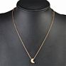 Vintage Boho Multi Layer Geometric Map Star Horns Metal Pendant Necklace for Women Collar