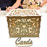 Wedding Decorations Card Box and Guest Book Roses Wooden Card Holder Money Box Security Heart Lock Rustic Supplies Wooden Box