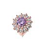 Wedding Engagement Jewelry 925 Sterling Silver White Gold Cubic Zirconia Ring