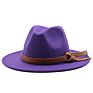 Wide Brimbeige Women Floppy Wooden Felt 15Cm Hats Jazzy Chapeau Fedora Hats with Logo