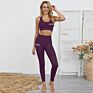 Workout Yoga Sets Clothes Fitness Yoga Leggings Seamless Gym Tights and Sports Bra Set for Women