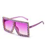 Yiding Squared Uv 400 Protection Rhinestone Oversized Shades Diamond Sunglasses Women Sun Glasses Shades with Rhinestones