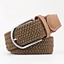 42 Colors Men Women Casual Knitted Pin Buckle Belt Woven Canvas Elastic Expandable Braided Stretch Belts Plain Webbing Strap