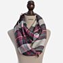 72 Colors Chic Knit Acrylic Women Tartan Plaid Infinity Scarf Bandana Grid Check Red Buffalo Plaid Snood Wraps