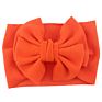 7" Kid Accessories Bows Soft Elastic Waffle Headband - Solid Color Top Knot Headwear for Baby Girl