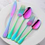 Buygo 4 Pcs 1010 Cutlery Gift Set Fork Knife Spoon Restaurant Party Tableware Eating Utensils Black Flatware Silverware Set