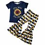 Children Baby Girls Newborn Moody Boutique Clothing Tie Dye Sets Kids Bleaching Leopard Bell-Bottomed Pants Fashionable Outfit