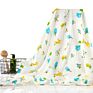 Customized Printing 70% Bamboo 30% Cotton Muslin Baby Swaddle Blanket Newborn Baby Muslin Swaddle