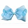 Cute 8 Inch Grosgrain Solid Color Bowknot Hair Bows with Clips Handmade Price Kid Girls Hair Accessories