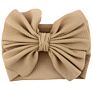 Cute Silk Solid Headband Bow Tie Baby Nylon Headband Hair Accessories Headwrap for Babies