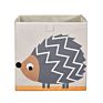 Foldable Grey Cute Children Baby Toy Storage Cube Chest Box Large Decorative Storage Bin with Logo