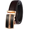 Gina Free Logo Men's Real Leather Ratchet Dress Belt with Automatic Buckle