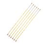 Hupo.Hutu Natural Minimalist Dainty Handmade Glass Cut String 18K Gold Plated Beading Crystal Bracelet for Women