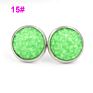 Jewelry Shining Glitter Girls Earings 12Mm Stainless Steel Women Star Color Bling Crystal Druzy Stud Earrings