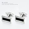 Kaidvll Cufflinks Luxury White Stripe Rectangle Cufflink Crown Crystal Novelty Cufflink for Mens