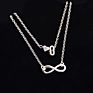 Love 26 Letter Alloy Anklets Multilayer 2Pcs/Set Ornaments Personality Heart Chain Infinity Anklet