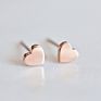 Minimalist Ear Silver Gold Color 4Mm Square round Triangle Cross Heart Shape Stainless Steel Stud Earrings
