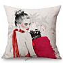 Modern Girl Elegant Lady Pretty Elite Woman Luxury Lifestyle Aesthetics Cotton Linen Sofa Pillow Case Cushion Cover Case