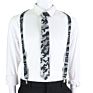 Music Print Suspender Bow Tie Set Men Women Piano Skull Rainbow Party Play Shirt Brace Butterfly Accessory Gift