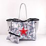 Neoprene Beach Tote Bag Women Shopping Bag Light and Soft Fabric Extra Large Capacity Eco-Friendly Single Shoulder Bag